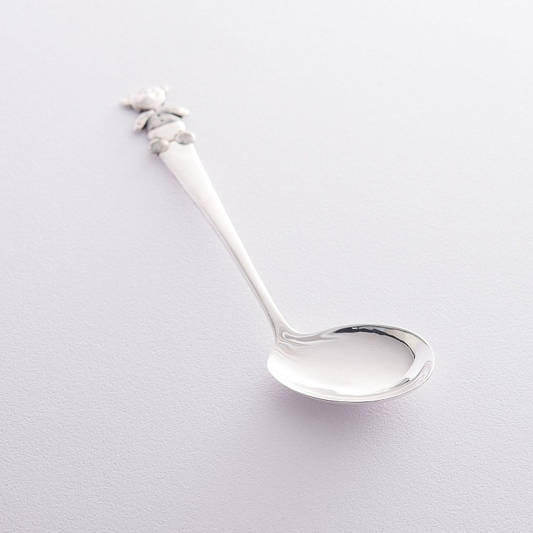 Серебряная ложка "Медвежонок" 24041 от ювелирного магазина Оникс - 2