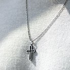﻿Срібний хрест із полімером 132974 от ювелирного магазина Оникс - 1