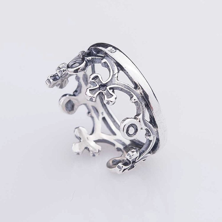 Серебряное кольцо "Корона" 11967 от ювелирного магазина Оникс - 1