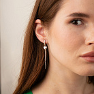 Висячие серьги "Сердечки" в серебре 123485 от ювелирного магазина Оникс - 1