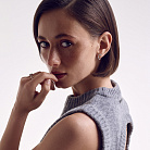 Золотые серьги "Сердечки" с бриллиантами сб0450nl от ювелирного магазина Оникс - 8