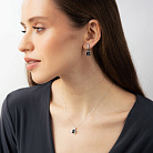 Золотые серьги с бриллиантами и топазами "Лондон Голубой" сб0715sm от ювелирного магазина Оникс - 6