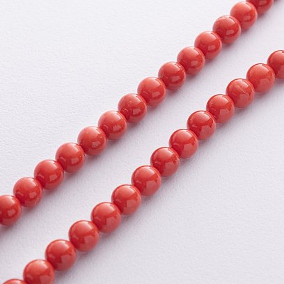 Намисто з коралу (золота застібка) бус016к №6