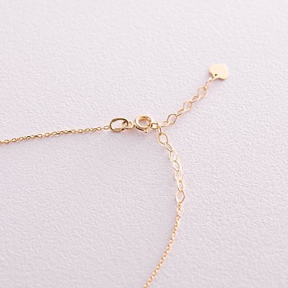 Кольє - краватка "Кольори свободи" в жовтому золоті (фіаніти) кол02339 №5