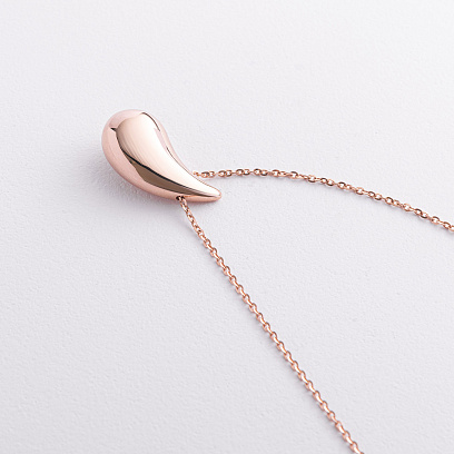 Золотое колье "Капелька" 860625 №2