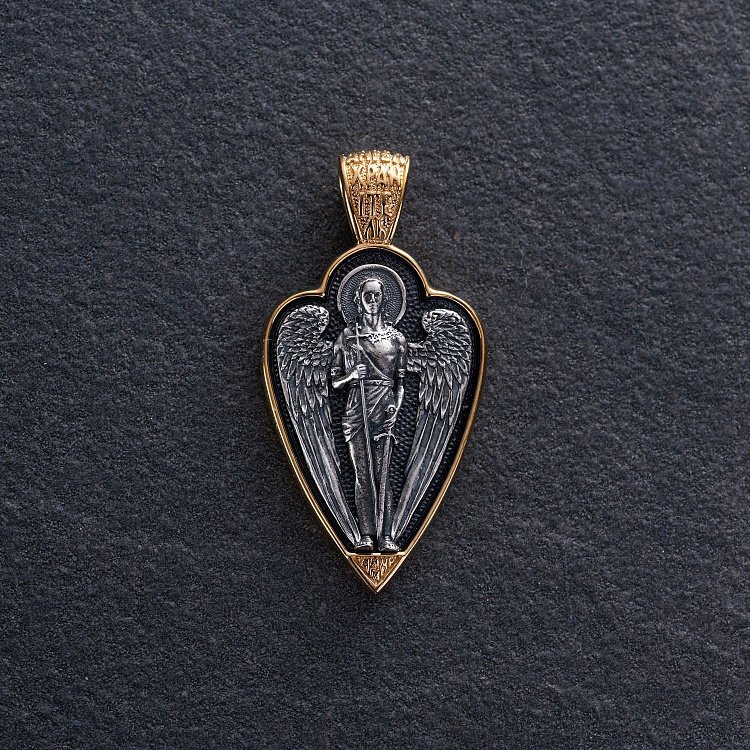 Срібна підвіска "Ангел" з позолотою 131559 від ювелірного магазину Онікс - 4