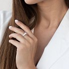 Помолвочное кольцо с фианитом 111339 от ювелирного магазина Оникс - 2