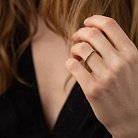 Золотое кольцо с дорожкой черных бриллиантов 229863122 от ювелирного магазина Оникс - 1