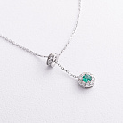 Золотое колье - галстук с изумрудом и бриллиантами колб0197mi от ювелирного магазина Оникс - 1