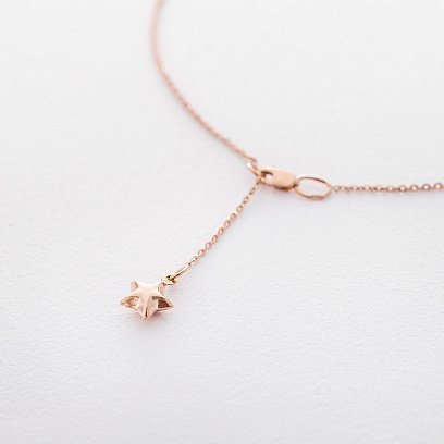 Золотой браслет на ногу "Звезда" б03605 №2