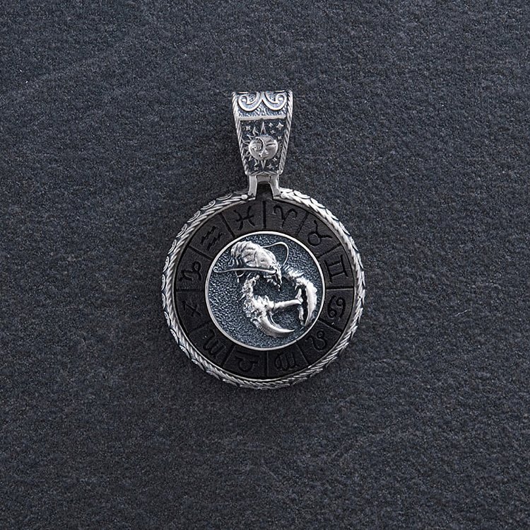 Серебряный кулон "Знак зодиака Рак" с эбеном 1041рак от ювелирного магазина Оникс