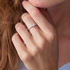 Помолвочное кольцо в белом золоте с бриллиантом км0288 от ювелирного магазина Оникс - 5
