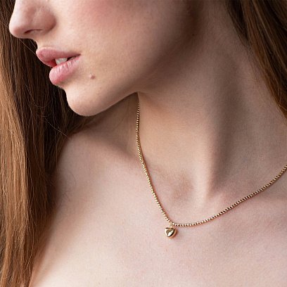 Золотое колье "Сердечко" кол01151 №2