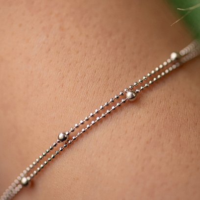 Серебряный браслет "Шарики" 905-01512 №4