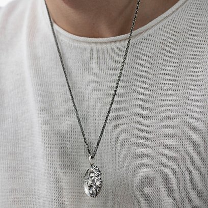 Серебряный кулон "Лев" (возможна индивидуальная гравировка) 1224 №13