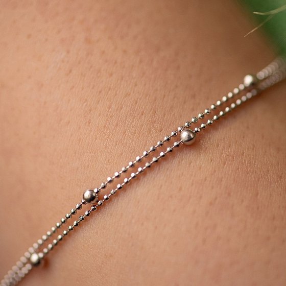 Серебряный браслет "Шарики" 905-01512 №4