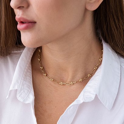 Кольє "Фантазія" в жовтому золоті кол01878 №3