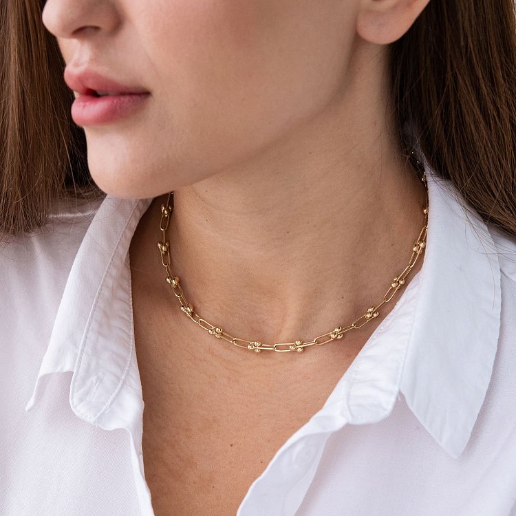 Кольє "Фантазія" в жовтому золоті кол01878 від ювелірного магазину Онікс - 2