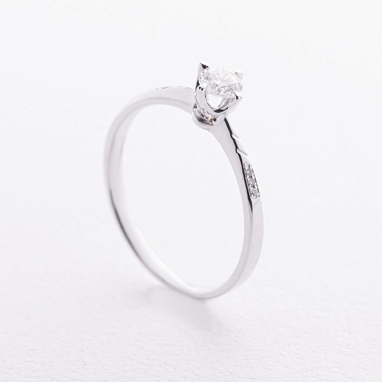 Помолвочное золотое кольцо с бриллиантами кб0664cha от ювелирного магазина Оникс