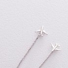 Срібні сережки - протяжки "Мрія" 123158 от ювелирного магазина Оникс - 3