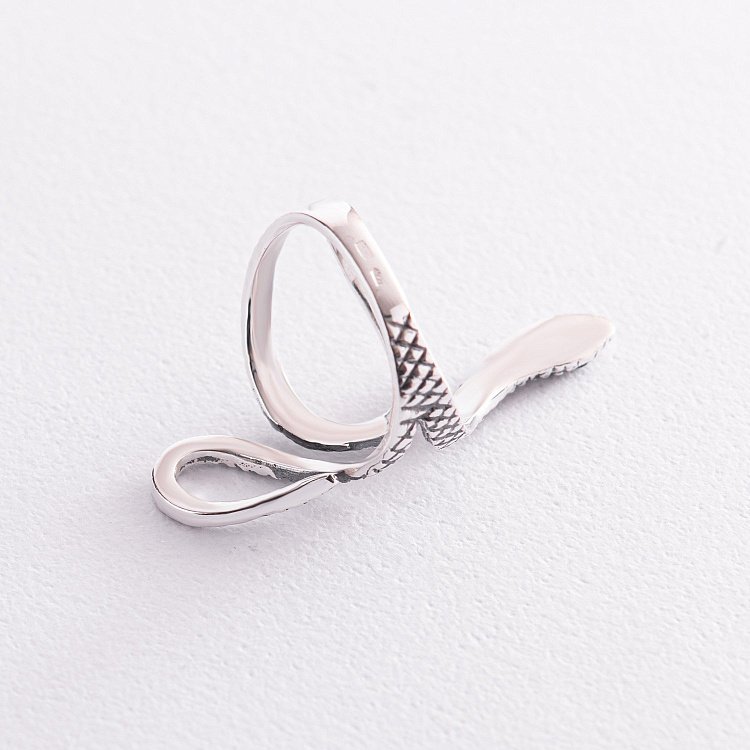 Серебряное кольцо "Змея" 112645 от ювелирного магазина Оникс - 4