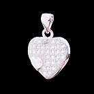 Срібна підвіска "Серце" з фіанітами 132251 от ювелирного магазина Оникс - 1