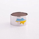 Серебряное кольцо "Карта Украины" с эмалью 9401 от ювелирного магазина Оникс