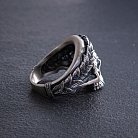 ﻿Мужское серебряное кольцо "Череп с венком" 112717 от ювелирного магазина Оникс - 9