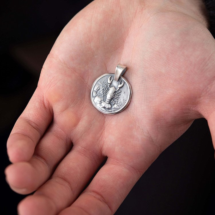 Серебряный кулон "Знак зодиака Рак" 133221рак от ювелирного магазина Оникс - 6