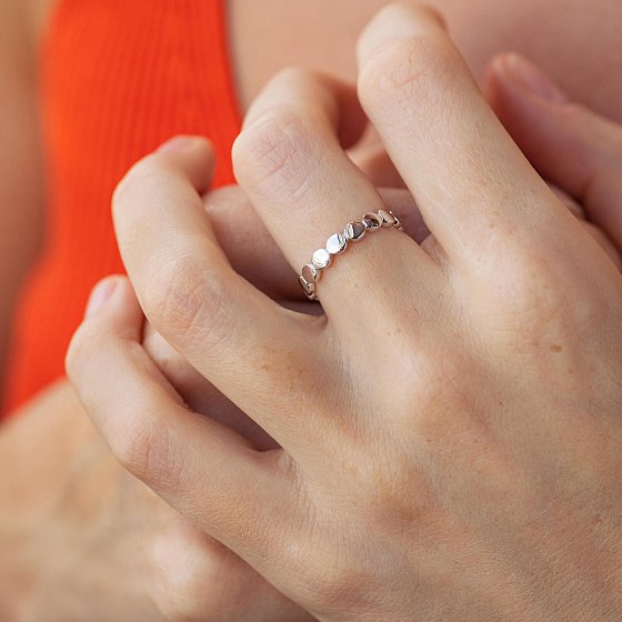 Кольцо "Керри" в белом золоте к07577 №2