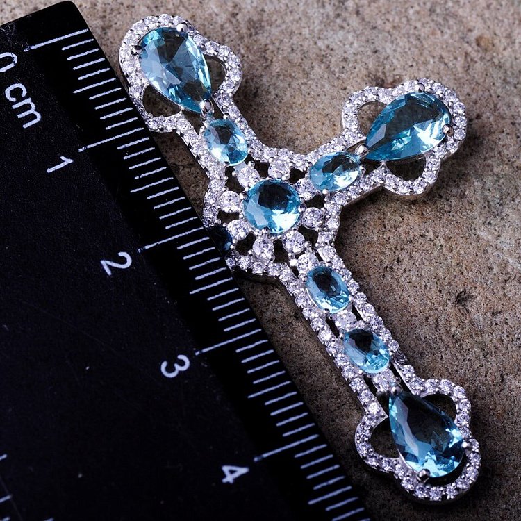 Підвіска "Хрестик" (фіаніти) 131917 від ювелірного магазину Онікс - 1