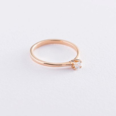 Золота заручальна каблучка (циркон Swarovski) к06224 №3