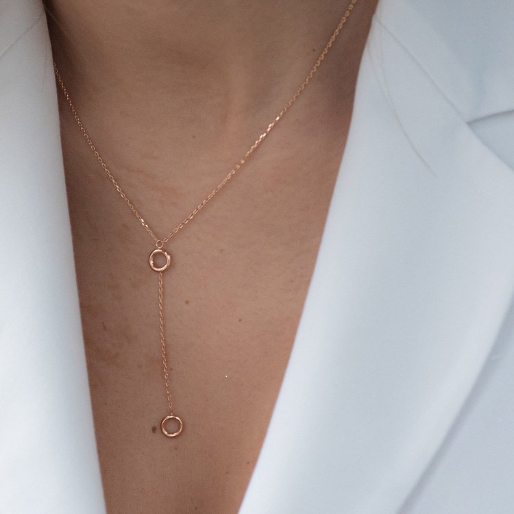 Кольє "Кружечки" в червоному золоті кол01838 від ювелірного магазину Онікс - 8