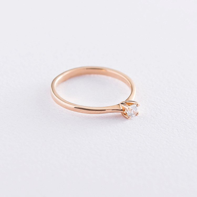 Золота заручальна каблучка (циркон Swarovski) к06224 від ювелірного магазину Онікс - 2