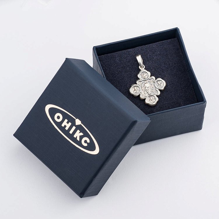 Серебряный крест с чернением 13356 от ювелирного магазина Оникс - 4