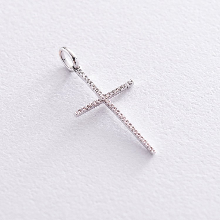 Золотий хрестик з діамантами 210916ch від ювелірного магазину Онікс