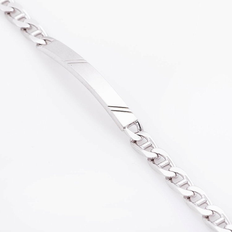 Чоловічий срібний браслет плетіння "панцирні" 14670 від ювелірного магазину Онікс - 2