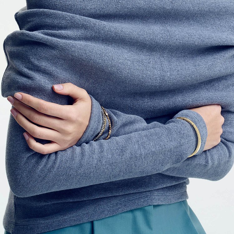 Золотой браслет "Clarice" с дорожкой камней б05478 от ювелирного магазина Оникс - 10