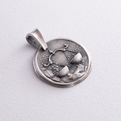 Серебряный кулон "Знак зодиака Весы" 133221терези №11
