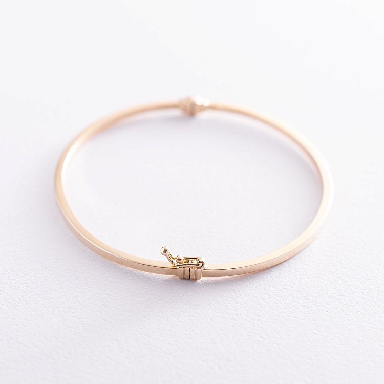 Жорсткий браслет з жовтого золота б03032 від ювелірного магазину Онікс - 2