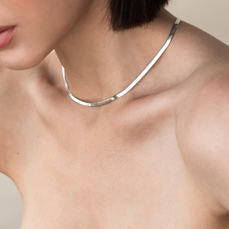 Срібне кольє "Наомі" (снейк) 15145 від ювелірного магазину Онікс