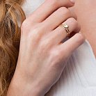 Кольцо "Сердечко" в желтом золоте к07180 от ювелирного магазина Оникс - 4