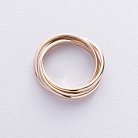 Золотое кольцо "Круговорот" (тройное) к08019 от ювелирного магазина Оникс - 4