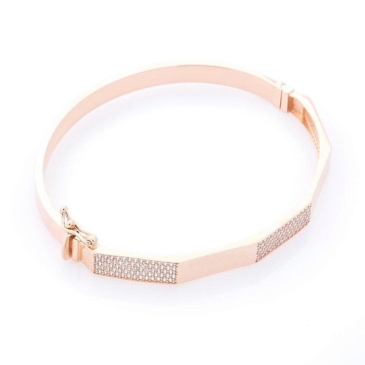 Золотий браслет з фіанітами б03764 від ювелірного магазину Онікс - 1