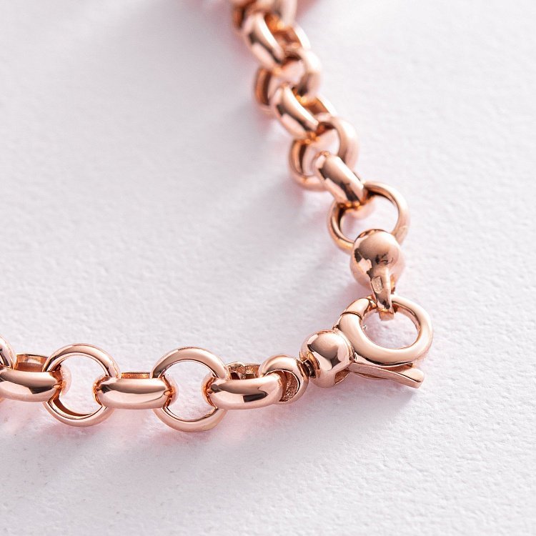 Браслет в красном золоте "Сердце, ключ и звездочка" (фианиты) б04876 от ювелирного магазина Оникс - 4