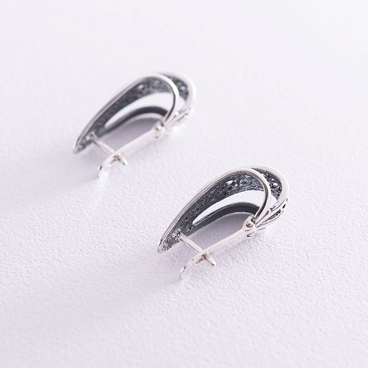 Серебряные серьги 12211 от ювелирного магазина Оникс - 2