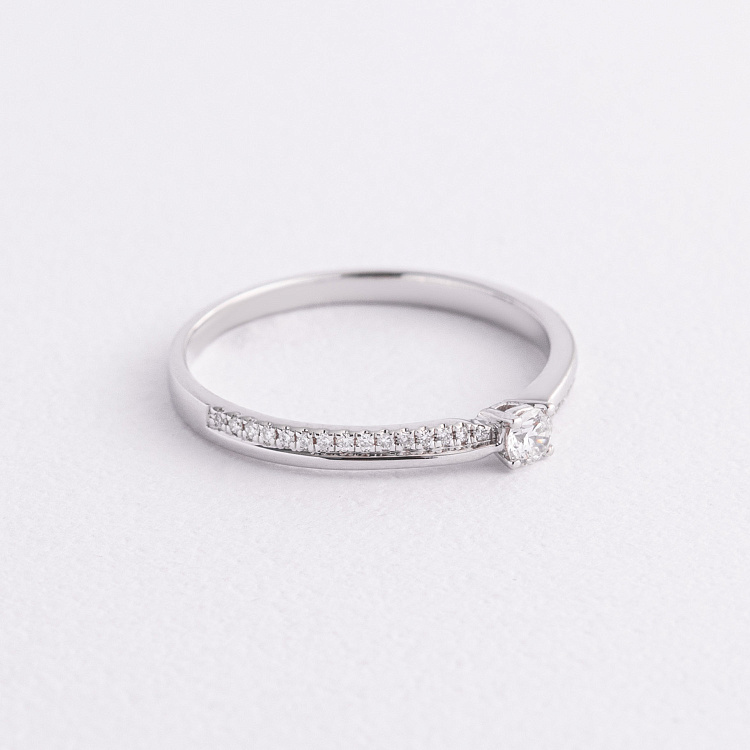 Помолвочное золотое кольцо с бриллиантами кб0624ca от ювелирного магазина Оникс - 1