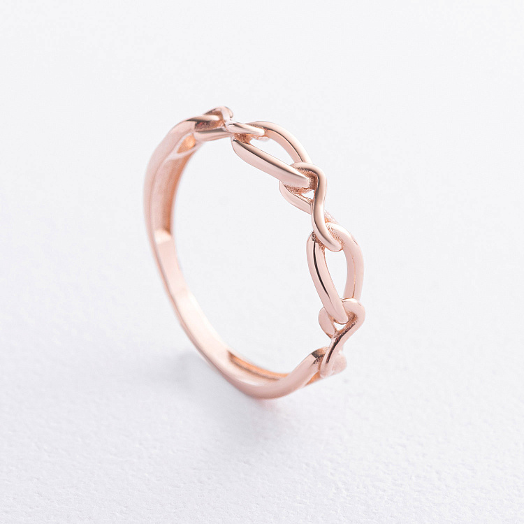 Каблучка "Нескінченність" у червоному золоті к08500 від ювелірного магазину Онікс