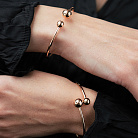 Жесткий браслет "Шарики" в красном золоте б05500 от ювелирного магазина Оникс - 5