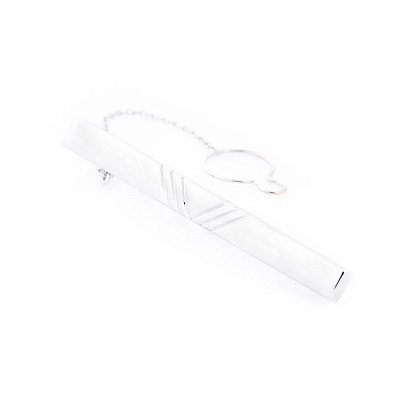 Затиск для краватки з білого золота заж00118 №3